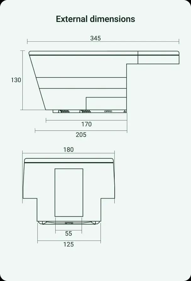 External dimensions