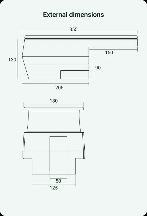 External dimensions