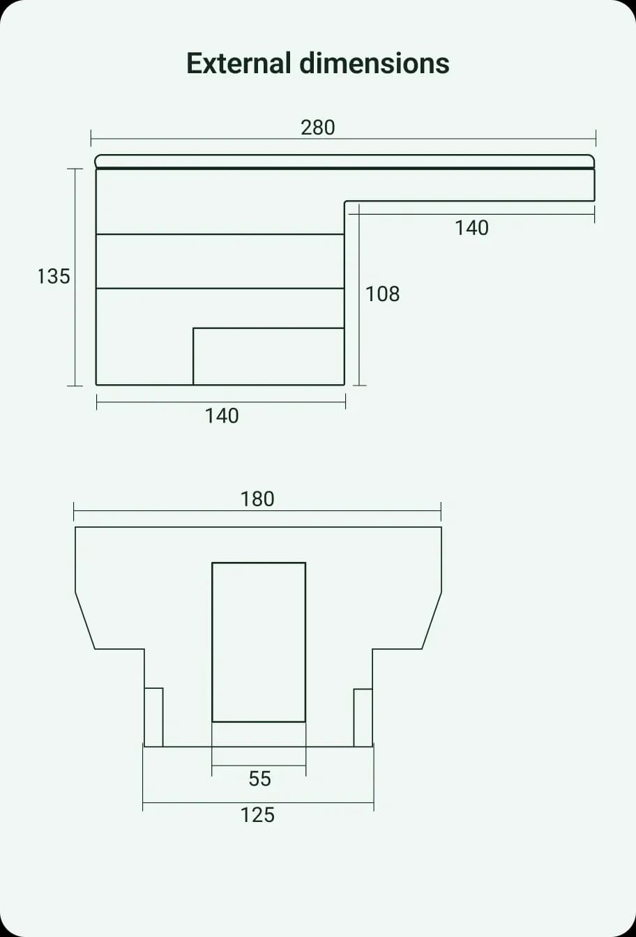 External dimensions